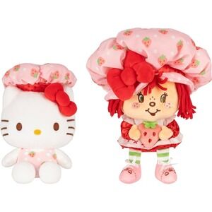 Jazwares Hello Kitty x Strawberry Shortcake Plush Set Limited Edition New Box